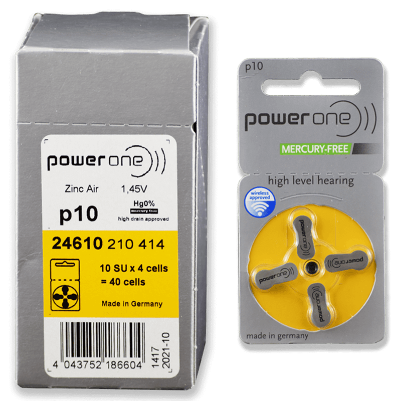 PowerOne Zinc Air Hearing Aid Batteries - Advanced Affordable Hearing LLC